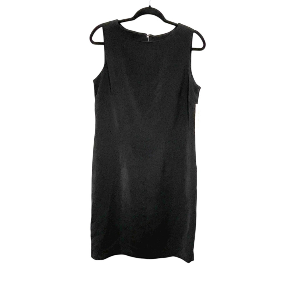 Vintage Michele Black Shift Dress Body Con Size 12 Librarian Acadamia‎ Preppy